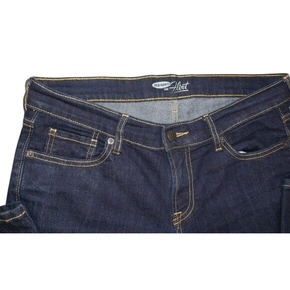 Old Navy Womens The Flirt Dark Blue Jeans size 10 Short Dark Wash  JH829 - Picture 2 of 3